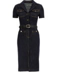 Self-Portrait Self-Portrait Indigo Denim Midi Dress