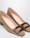 Roger Vivier ROGER VIVIER Belle Vivier tobacco suede Décolletté