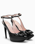 Roger Vivier ROGER VIVIER High black patent leather sandal