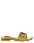 Roger Vivier Roger Vivier Raffia Jewel Sandals