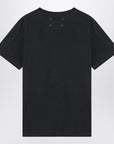 Maison Margiela Maison Margiela Washed black T-shirt with embroidered logo