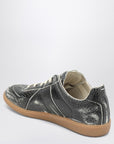 Maison Margiela Maison Margiela Black cracked leather Replica sneakers