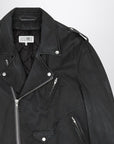 MM6 Maison Margiela MM6 Maison Margiela Black washed-effect biker jacket