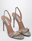 Aquazzura Aquazzura So Nude 105 white and black sandals
