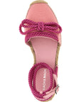 Mach & Mach Mach & Mach Double Bow Pink Riviera Espadrilles