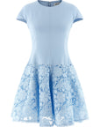 Self-Portrait Self-Portrait Blue Crepe Lace Dress