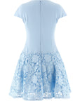 Self-Portrait Self-Portrait Blue Crepe Lace Dress