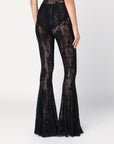 Norma Kamali Norma Kamali Black flared lace trousers