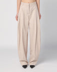 The Andamane THE ANDAMANE Wide sand-coloured pants
