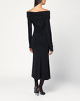 The Andamane THE ANDAMANE Black Zoe midi dress