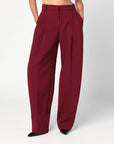 The Andamane THE ANDAMANE Bordeaux pleated pants
