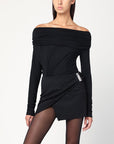 The Andamane THE ANDAMANE Black Zoe off-the-shoulder top