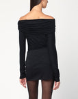 The Andamane THE ANDAMANE Black Zoe off-the-shoulder top