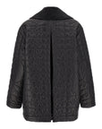 Ganni Ganni Black Shiny Quilt Midi Jacket