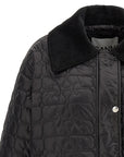 Ganni Ganni Black Shiny Quilt Midi Jacket