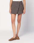 Ganni GANNI Mini skirt with check pattern