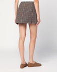Ganni GANNI Mini skirt with check pattern