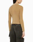 Our Legacy Our Legacy Sand-coloured ribbed cotton cardigan