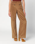 Etro ETRO Brown velvet palazzo pants