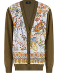 Etro Etro Paisley Silk Insert Cardigan