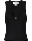 Marine Serre Marine Serre Moon Jewelry Knit Open Neck Top