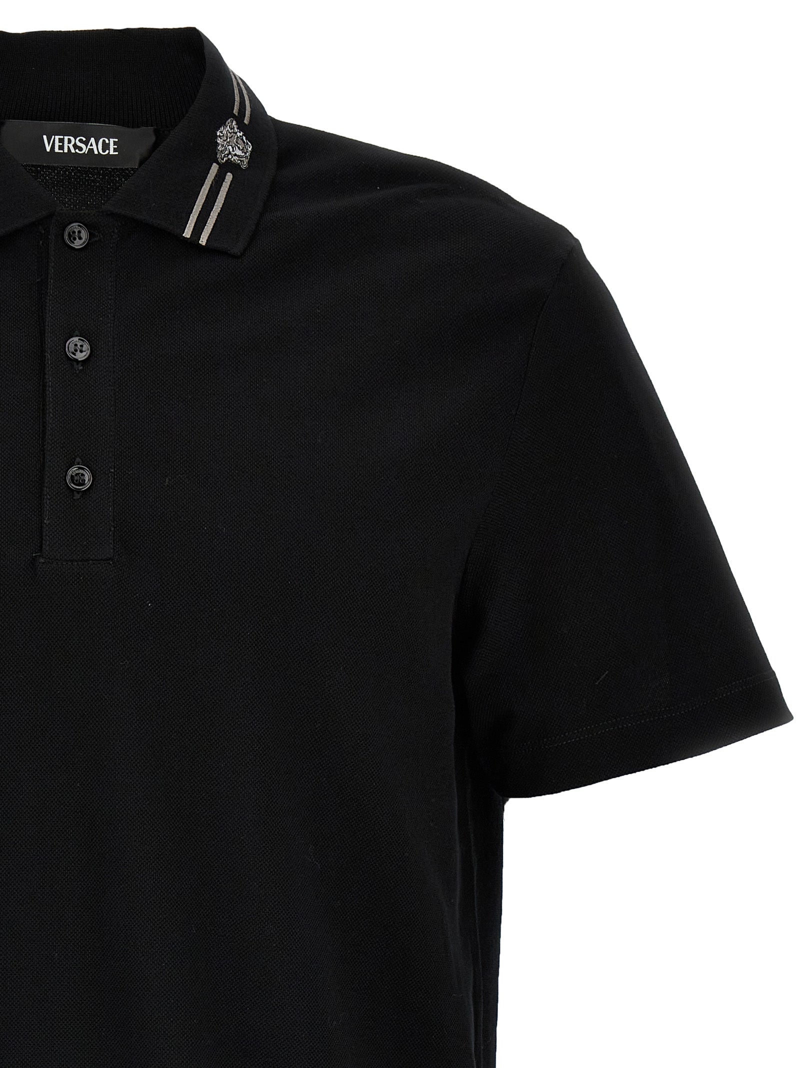 Versace Versace Medusa Embroidery Polo Shirt