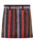 Versace Versace Striped Denim Skirt