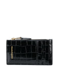 Alexander McQueen Alexander McQueen Skull zipped leather card case