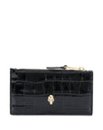 Alexander McQueen Alexander McQueen Skull zipped leather card case