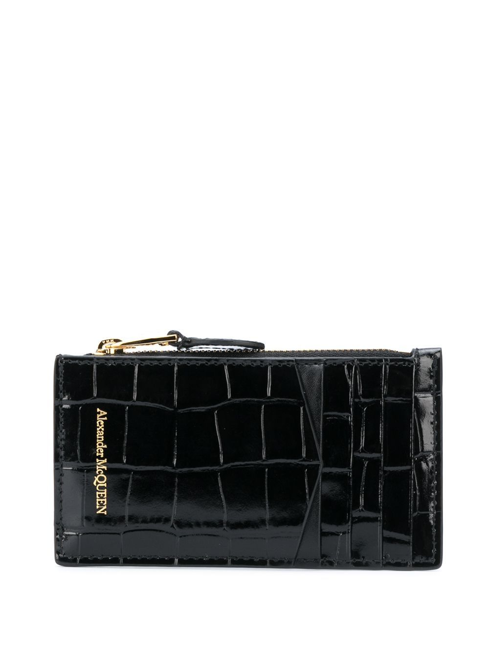 Alexander McQueen Alexander McQueen Skull zipped leather card case