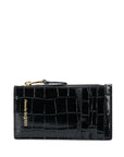 Alexander McQueen Alexander McQueen Skull zipped leather card case