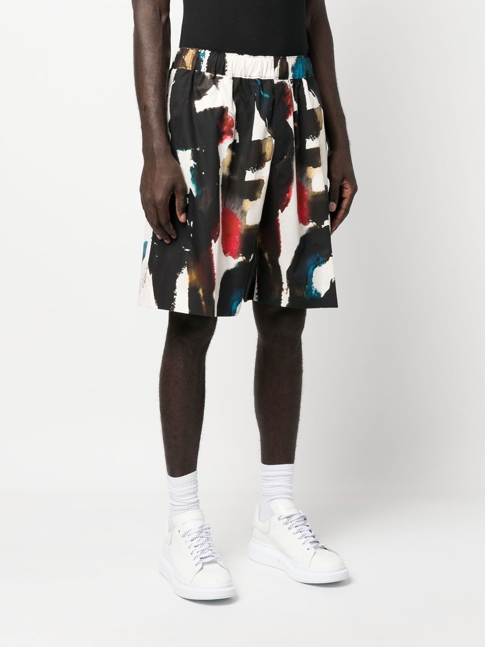 Alexander McQueen Alexander McQueen Straight Print Shorts