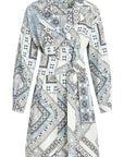 Etro Etro Mix-print belted dress