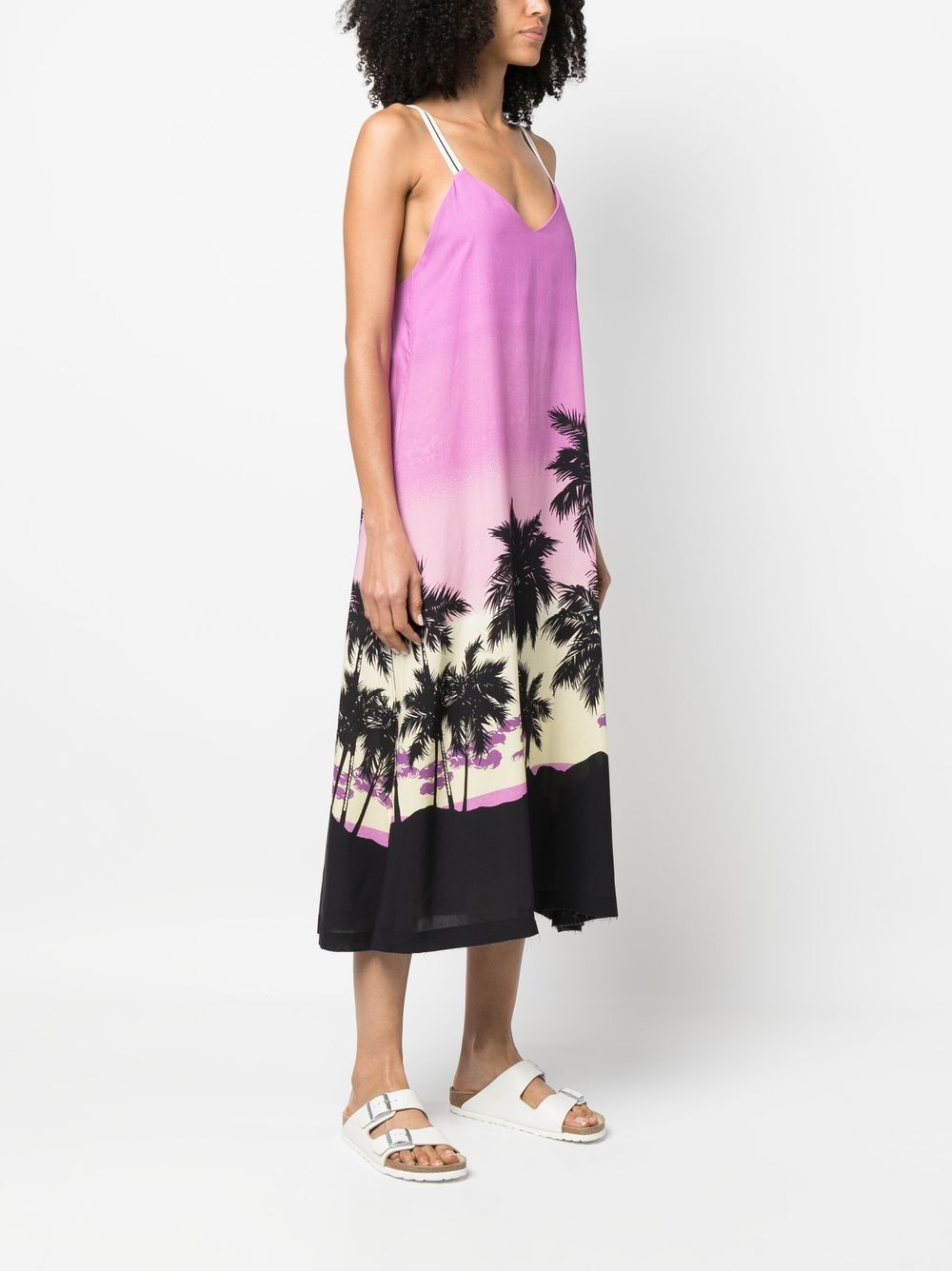 Palm Angels Palm Angels Sunset print midi dress