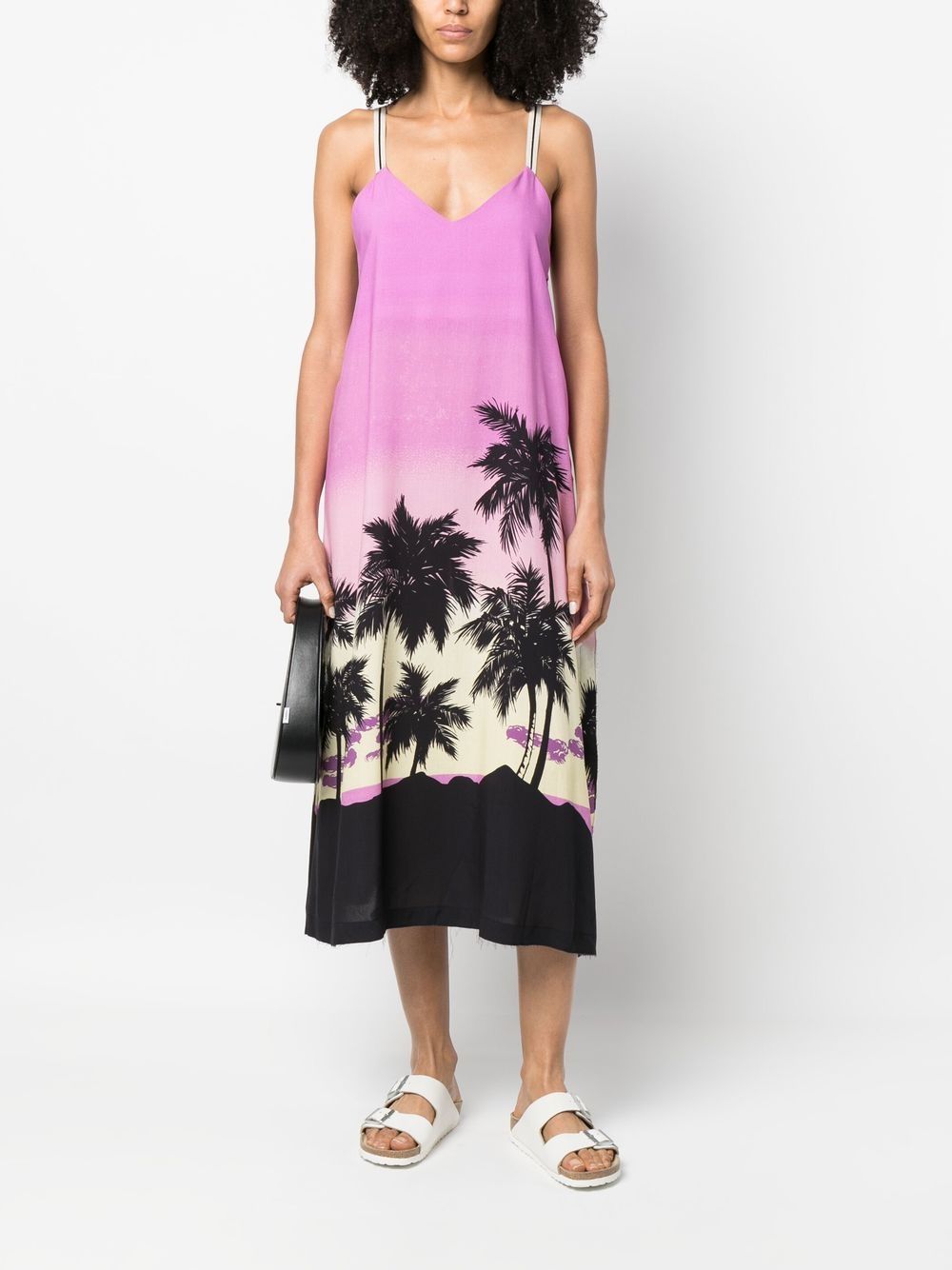Palm Angels Palm Angels Sunset print midi dress