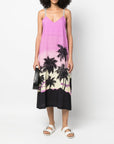 Palm Angels Palm Angels Sunset print midi dress