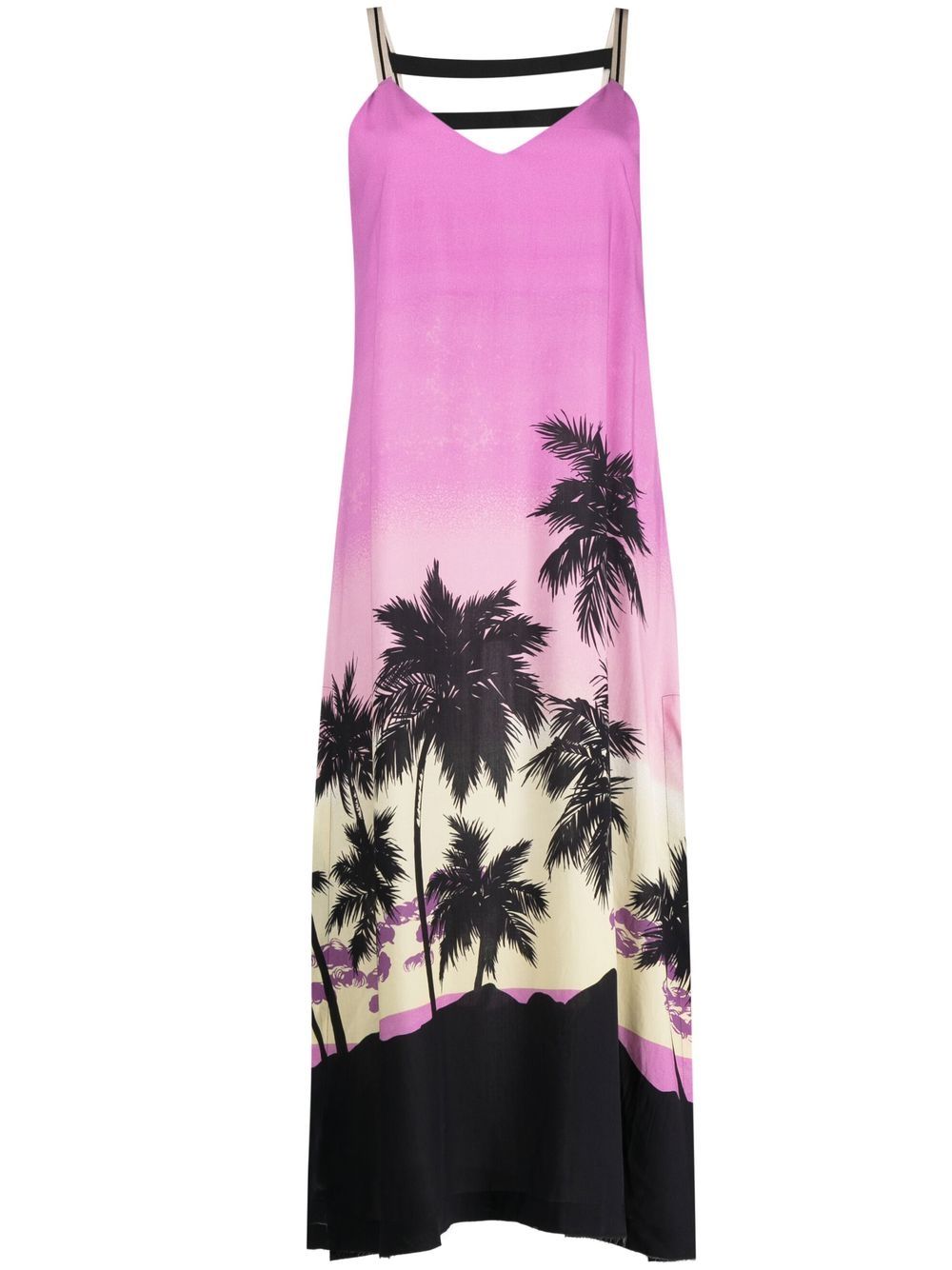 Palm Angels Palm Angels Sunset print midi dress