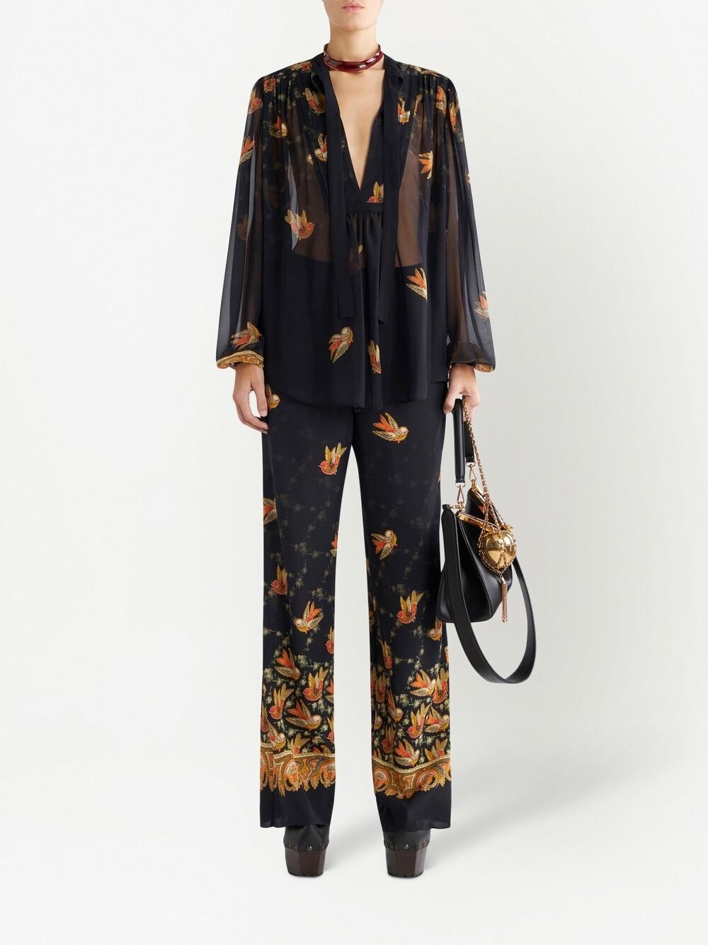 Etro Etro Straight trousers with paisley print