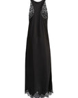 Balenciaga Balenciaga Lace trim long length sleeveless v-neckline dress