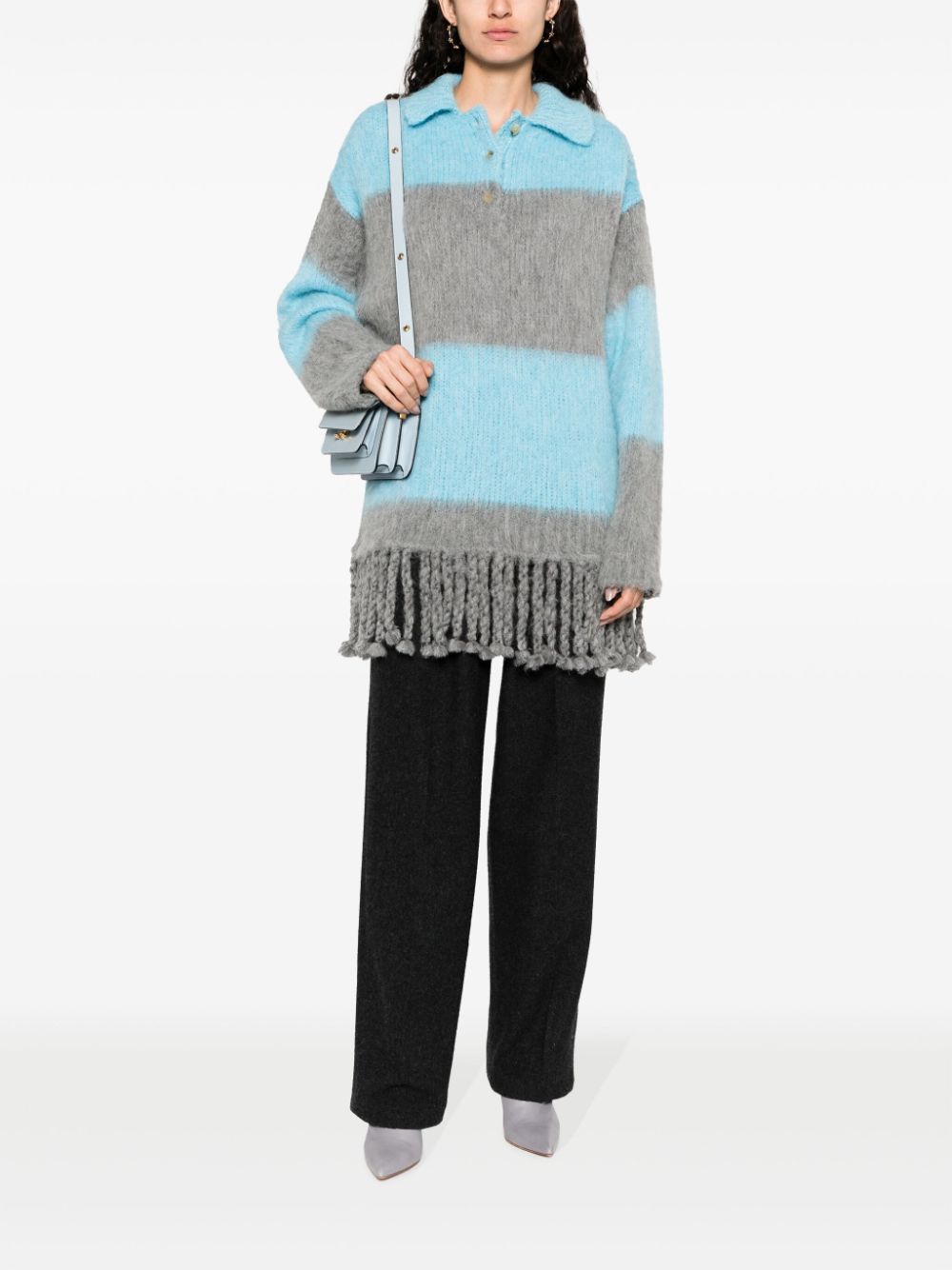Etro Etro Fringed-edge sweater minidress
