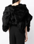 Comme Des Garcons Comme Des Garcons Fur-design cropped blouse