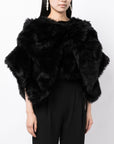 Comme Des Garcons Comme Des Garcons Fur-design cropped blouse