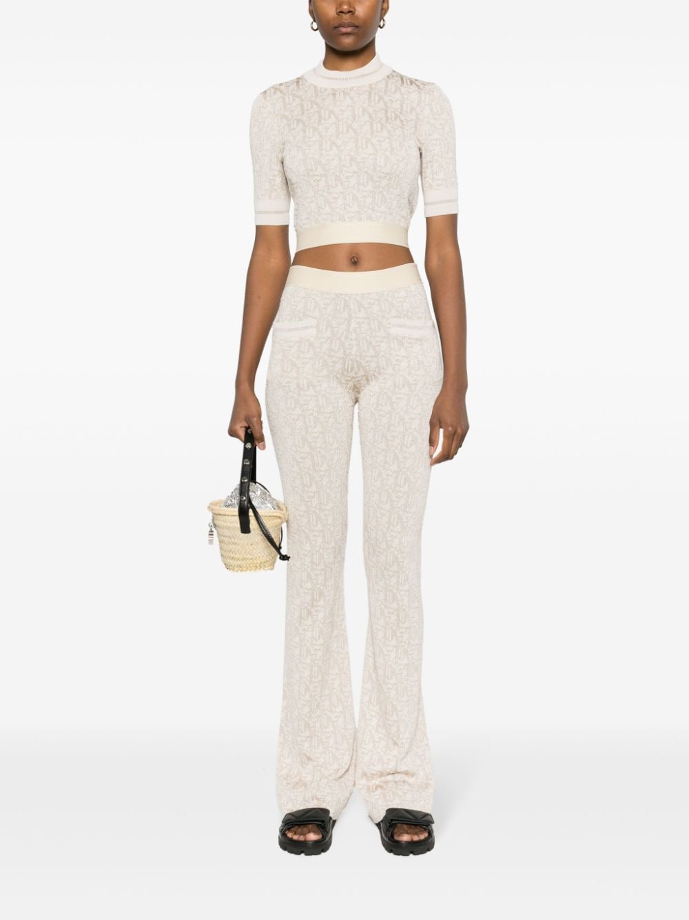 Palm Angels Palm Angels Monogram jacquard knit trousers