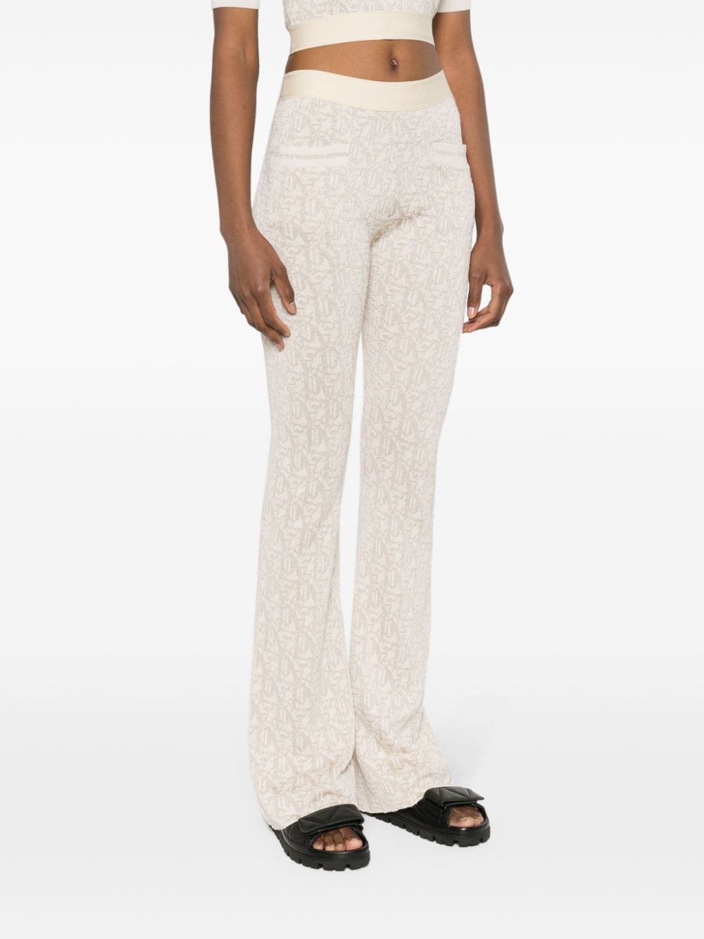 Palm Angels Palm Angels Monogram jacquard knit trousers