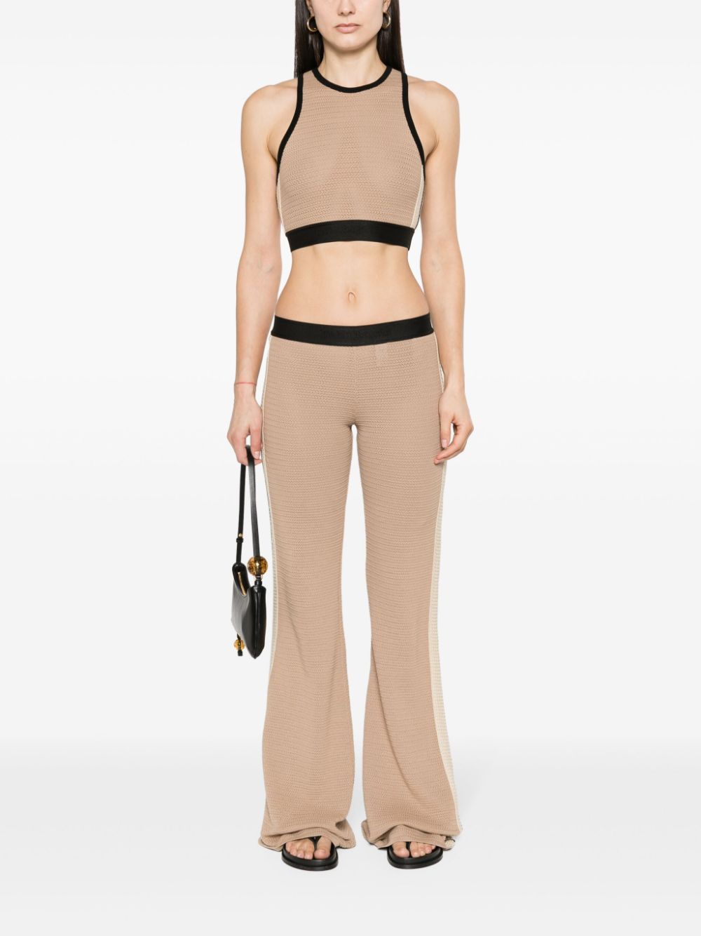 Palm Angels Palm Angels Logo tape knitted trousers