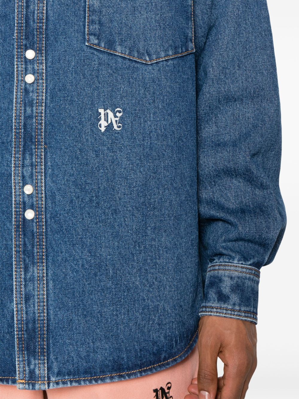 Palm Angels Palm Angels Monogram denim shirt