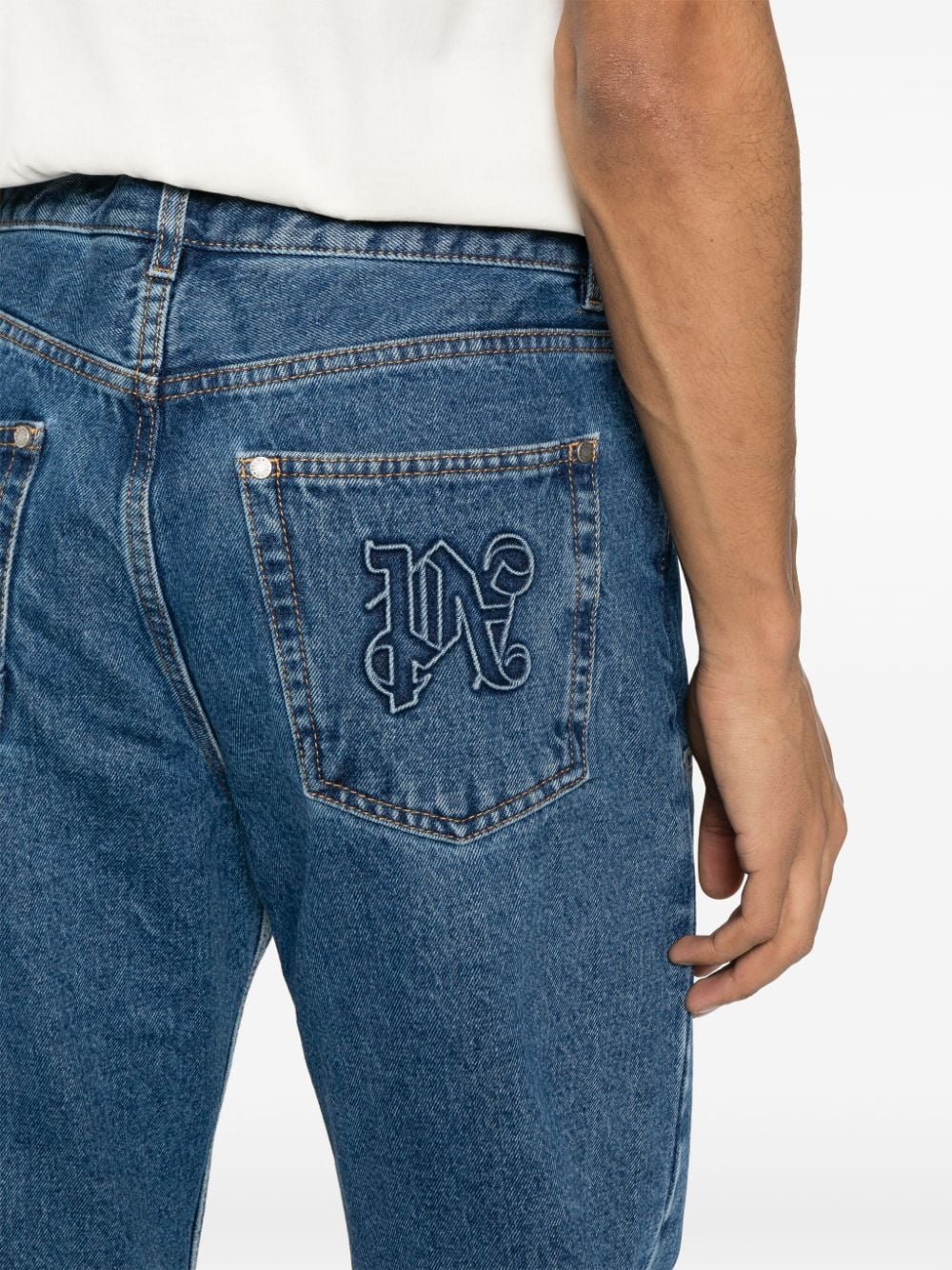 Palm Angels Palm Angels Monogram denim jeans