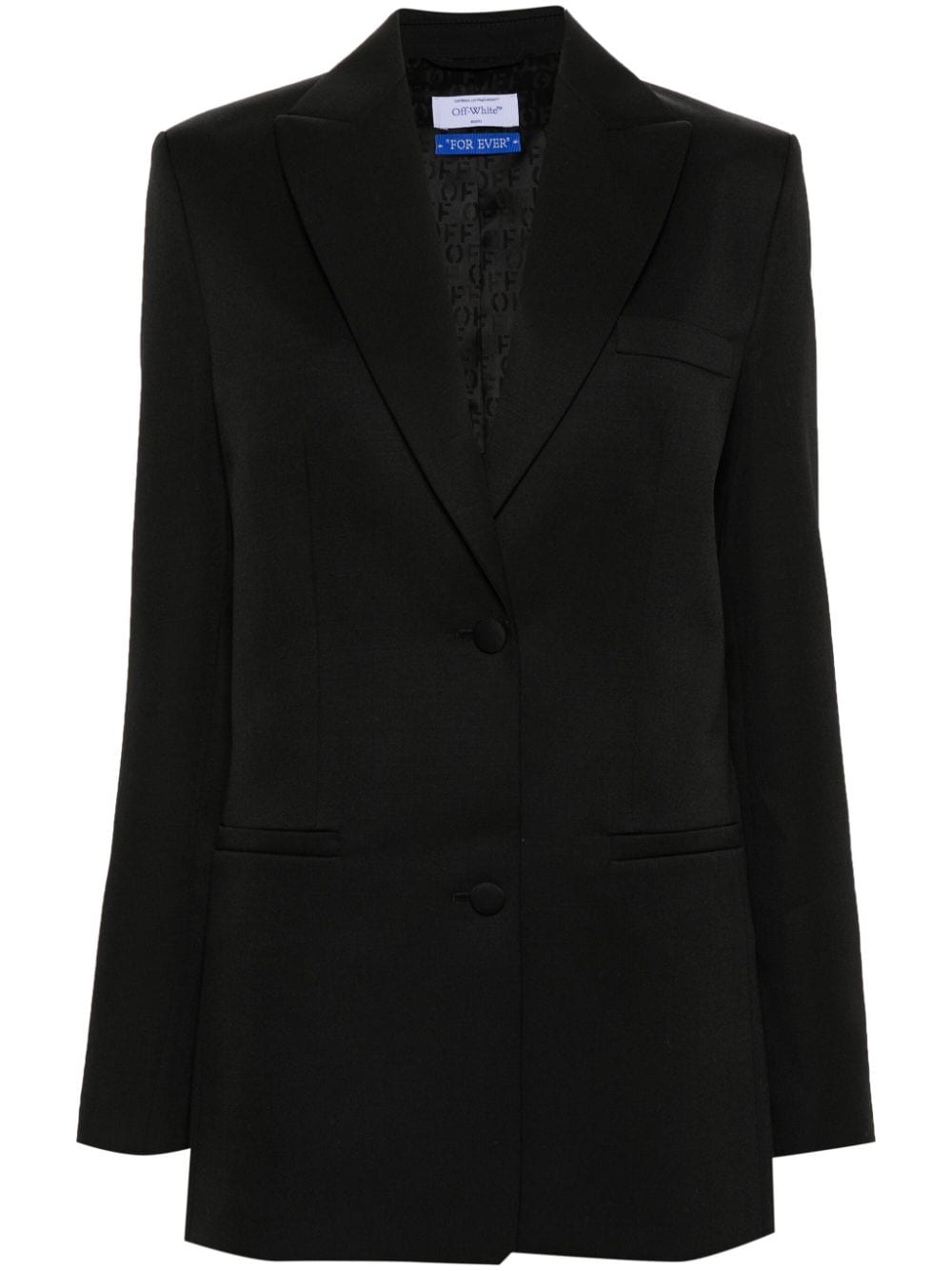 Off White Off White single-breasted virgin-wool blazer