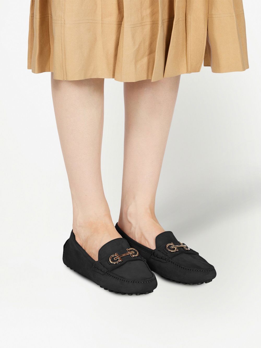 Ferragamo Ferragamo Double Gancini Moccasins