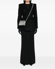 Balenciaga Balenciaga Hourglass tweed-texture padded-shoulder wool-blend blazer